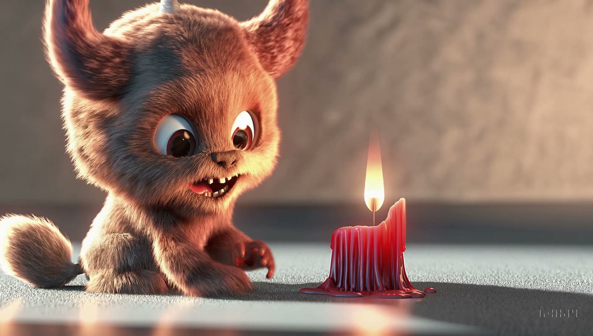 Monster With Melting Candle